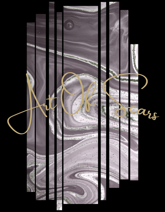 Grey Abstract Line Art Framed (Black T-Shirt Design) by Art of Scars